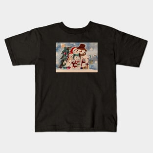 Snowman family Kids T-Shirt